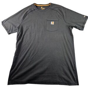 Carhartt Relaxed Fit Pocket T Shirt Men's XL Gray Short Sleeve‎ Force Cotton